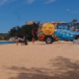 Chilling out at Kaiteriteri beach with our awesome van