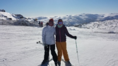 Mum and I on the top of Sun Valley T-bar, loving the view